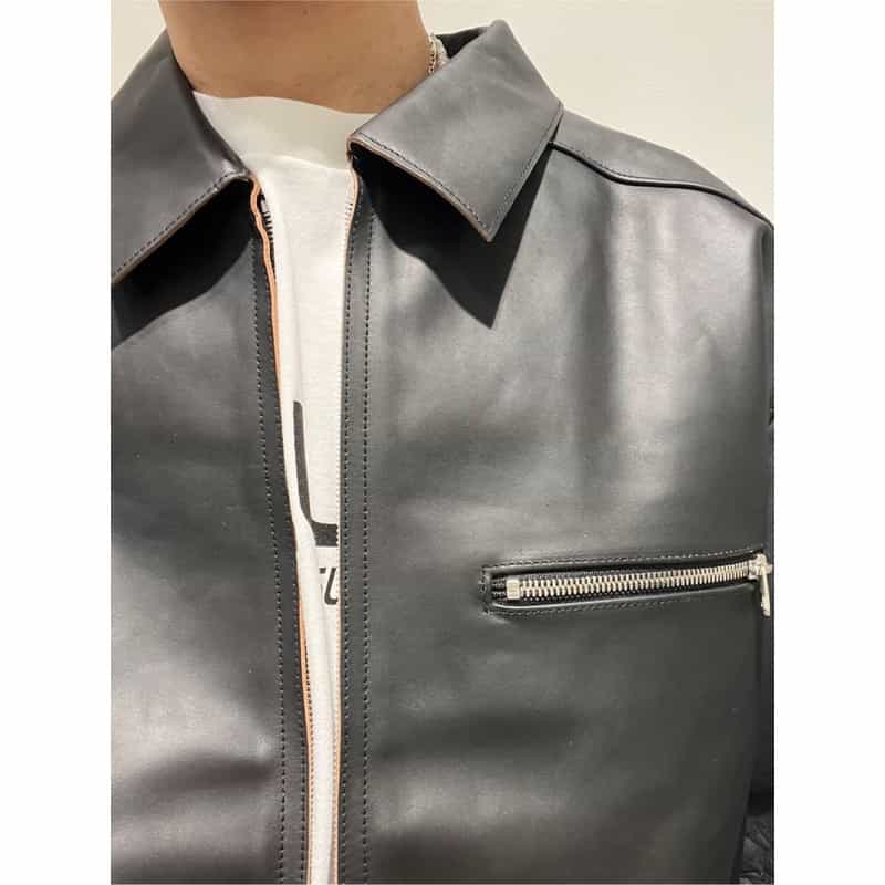 BARNEYS NEW YORK 【オンラインストア限定先行受注販売】BARNEYS NEW YORK by ANCELLM　ホースレザーブルゾン BLACK