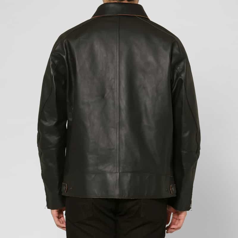 BARNEYS NEW YORK BARNEYS NEW YORK by ANCELLM　ホースレザーブルゾン BLACK