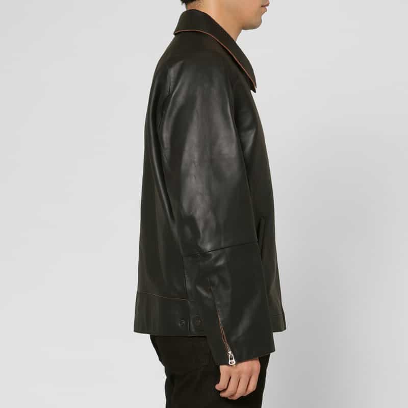 BARNEYS NEW YORK BARNEYS NEW YORK by ANCELLM　ホースレザーブルゾン BLACK
