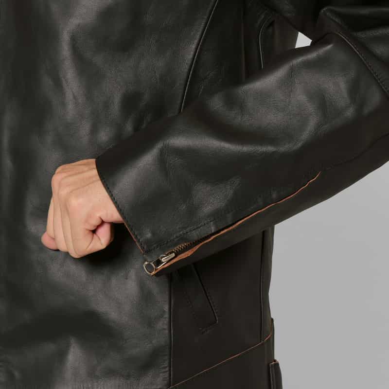 BARNEYS NEW YORK BARNEYS NEW YORK by ANCELLM　ホースレザーブルゾン BLACK