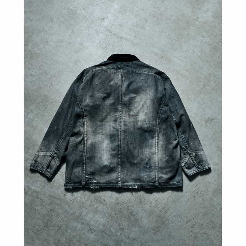 BARNEYS NEW YORK 【オンラインストア限定先行受注販売】BARNEYS NEW YORK by ANCELLM　デニムカバーオール BLACK