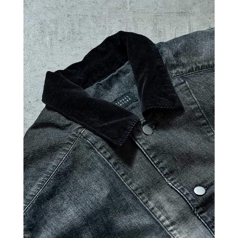 BARNEYS NEW YORK 【オンラインストア限定先行受注販売】BARNEYS NEW YORK by ANCELLM　デニムカバーオール BLACK