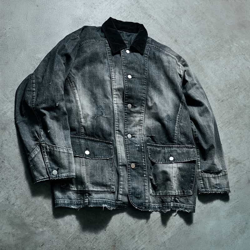 BARNEYS NEW YORK BARNEYS NEW YORK by ANCELLM　デニムカバーオール BLACK
