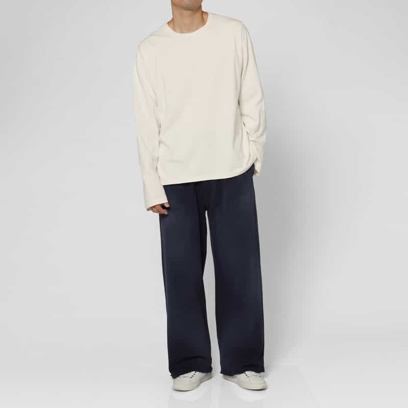 BARNEYS NEW YORK BARNEYS NEW YORK by ANCELLM　ロングスリーブTシャツ WHITE