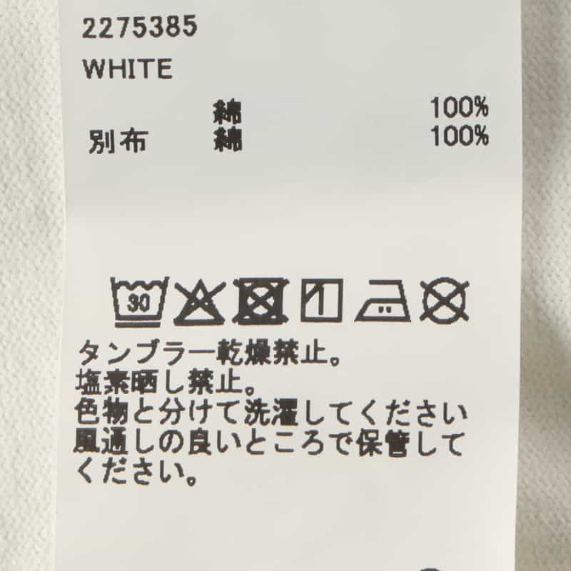 BARNEYS NEW YORK BARNEYS NEW YORK by ANCELLM　ロングスリーブTシャツ WHITE