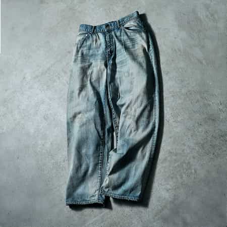 【オンラインストア限定先行受注販売】BARNEYS NEW YORK by ANCELLM　ダメージワイドデニムパンツ
