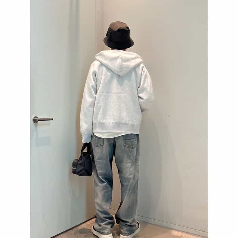 BARNEYS NEW YORK BARNEYS NEW YORK by ANCELLM　ダメージワイドデニムパンツ BLUE