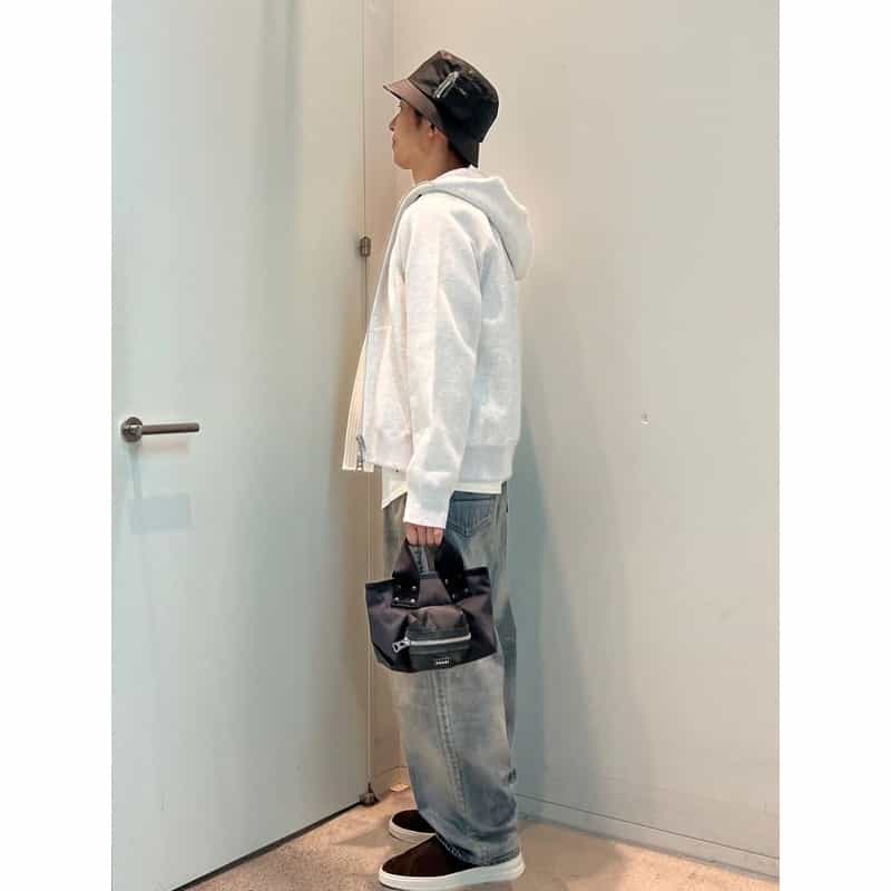 BARNEYS NEW YORK BARNEYS NEW YORK by ANCELLM　ダメージワイドデニムパンツ BLUE
