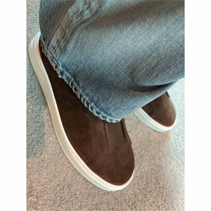 BARNEYS NEW YORK BARNEYS NEW YORK by ANCELLM　ダメージワイドデニムパンツ BLUE