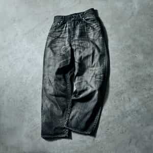 【オンラインストア限定先行受注販売】BARNEYS NEW YORK by ANCELLM　ダメージワイドデニムパンツ