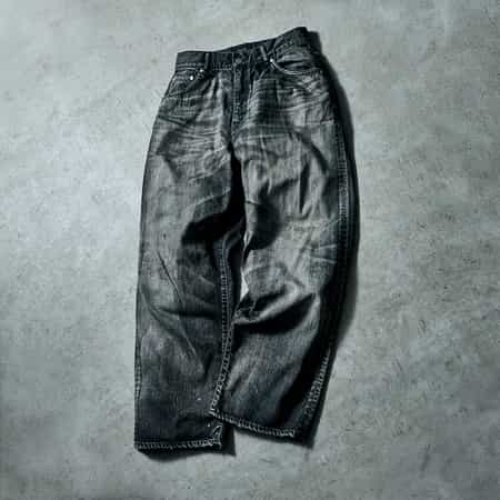 【オンラインストア限定先行受注販売】BARNEYS NEW YORK by ANCELLM　ダメージワイドデニムパンツ