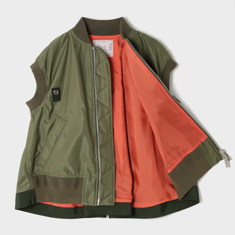 SACAI SACAI＜サカイ＞ ノースリーブブルゾン KHAKI