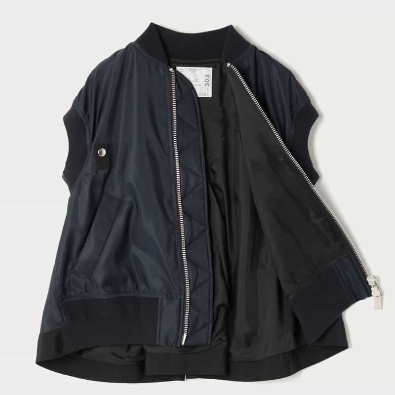 SACAI SACAI＜サカイ＞ ノースリーブブルゾン NAVY