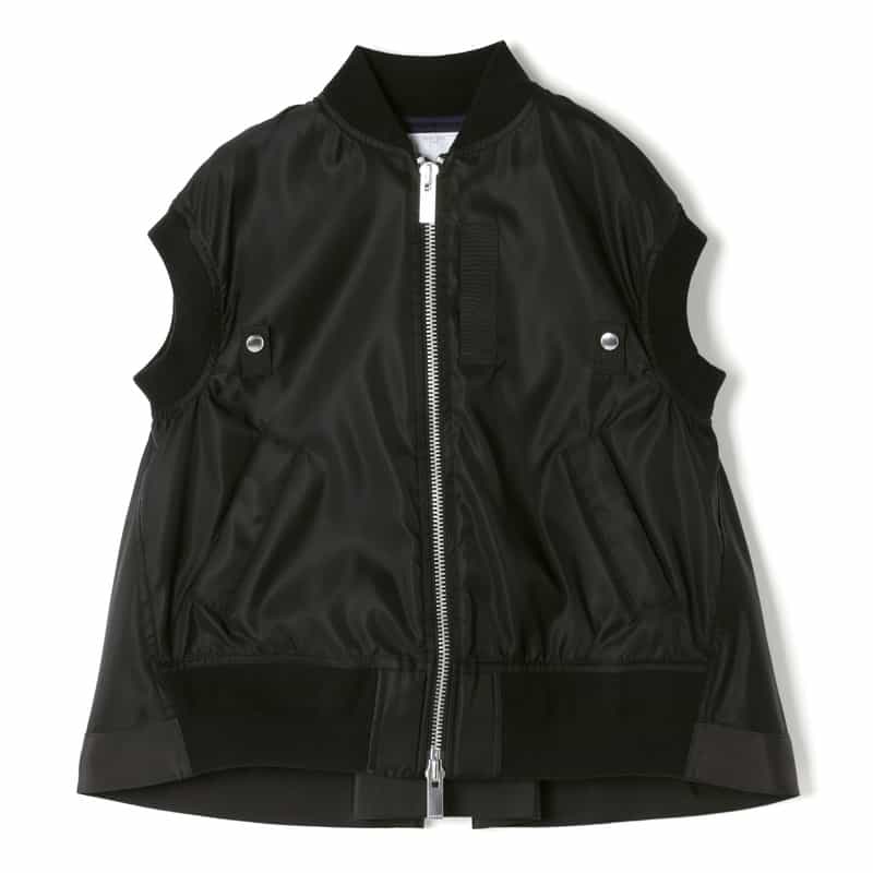 SACAI SACAI＜サカイ＞ ノースリーブブルゾン BLACK
