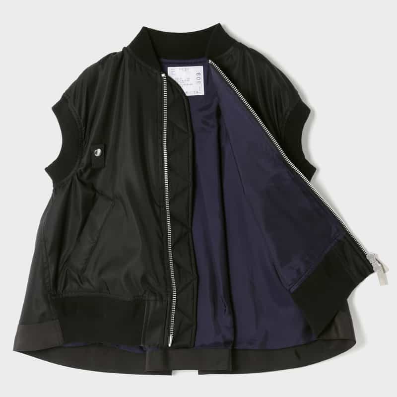 SACAI SACAI＜サカイ＞ ノースリーブブルゾン BLACK