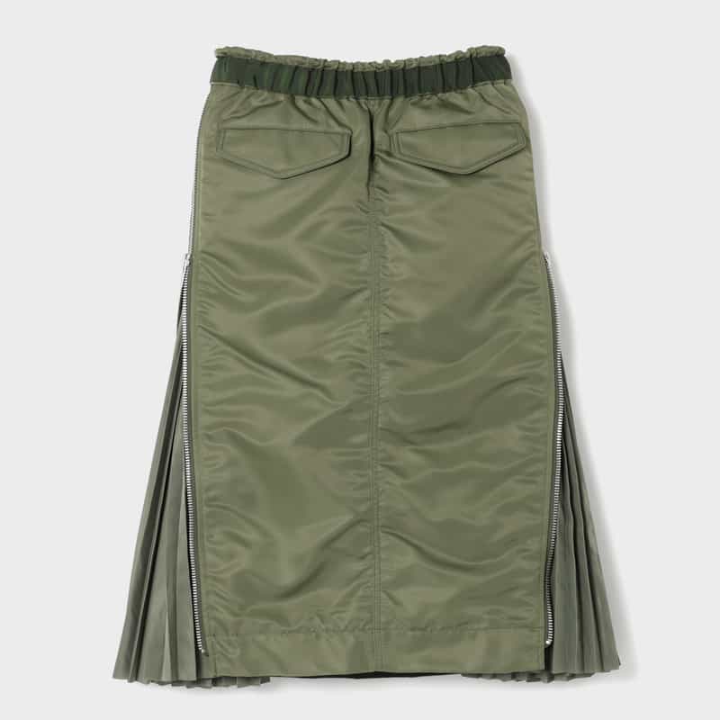 SACAI SACAI＜サカイ＞ サイドプリーツ入りスカート KHAKI