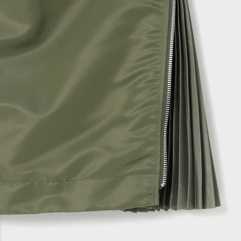SACAI SACAI＜サカイ＞ サイドプリーツ入りスカート KHAKI