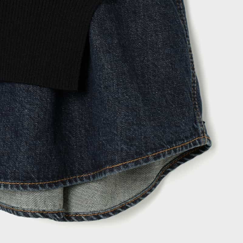 SACAI SACAI＜サカイ＞ コンビネーション ニットプルオーバー BLUE