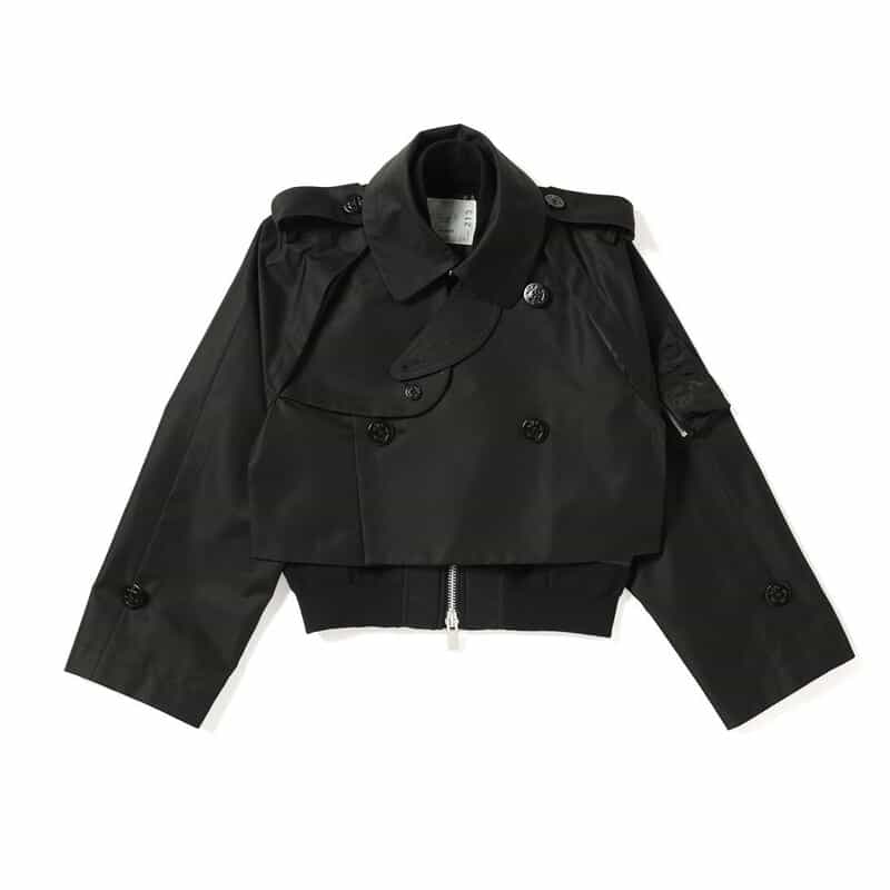 SACAI SACAI＜サカイ＞ コンビネーション ショート丈ブルゾン BLACK