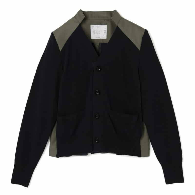SACAI＜サカイ＞ バッグプリーツ入りニットカーディガン