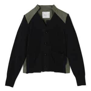 SACAI＜サカイ＞ バッグプリーツ入りニットカーディガン