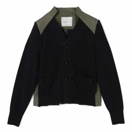 SACAI＜サカイ＞ バッグプリーツ入りニットカーディガン