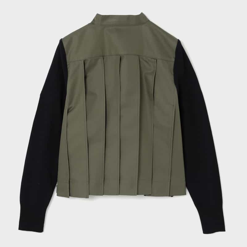 SACAI SACAI＜サカイ＞ バッグプリーツ入りニットカーディガン KHAKI