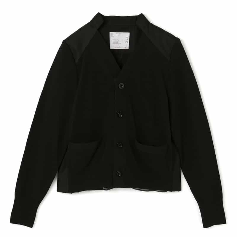 SACAI＜サカイ＞ バッグプリーツ入りニットカーディガン