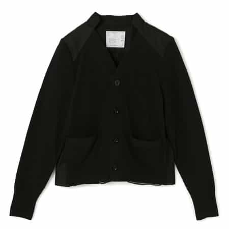 SACAI＜サカイ＞ バッグプリーツ入りニットカーディガン