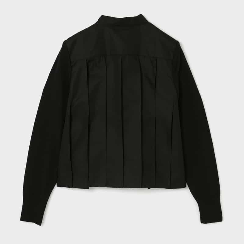 SACAI SACAI＜サカイ＞ バッグプリーツ入りニットカーディガン BLACK