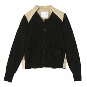 SACAI＜サカイ＞ バッグプリーツ入りニットカーディガン