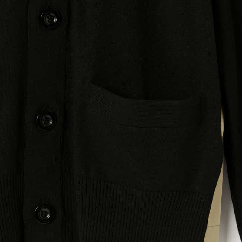 SACAI SACAI＜サカイ＞ バッグプリーツ入りニットカーディガン MULTI COLOR