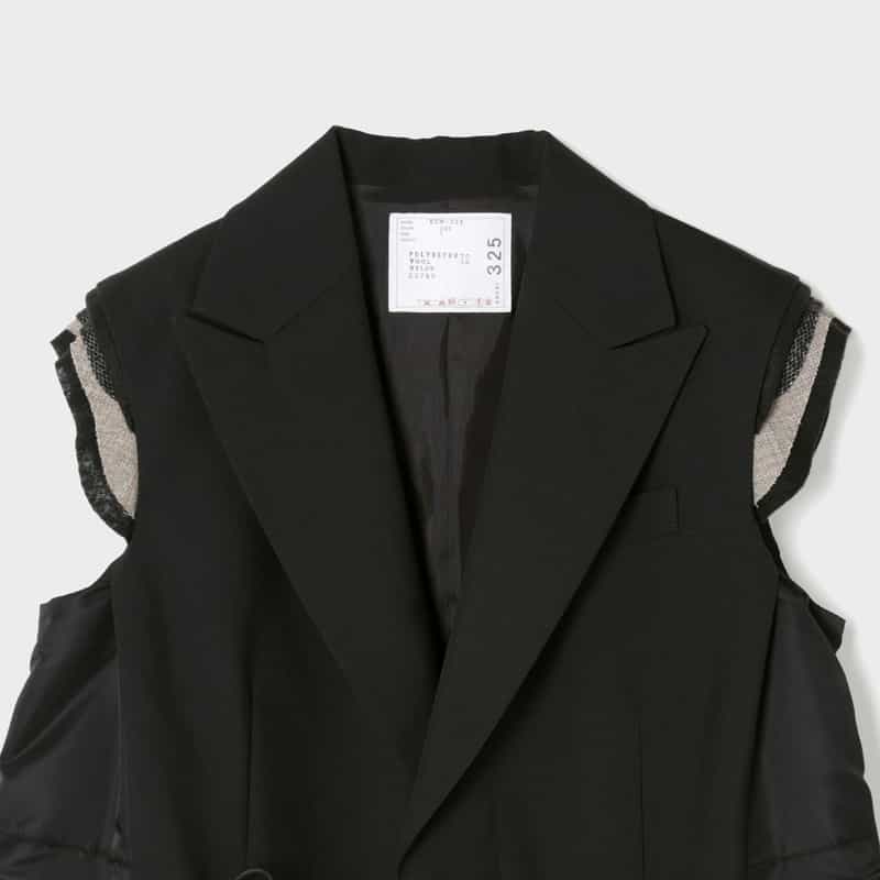 SACAI SACAI＜サカイ＞ スーチングミドルベスト BLACK