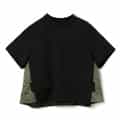 SACAI＜サカイ＞ コンビネーション スーチング素材Tシャツ