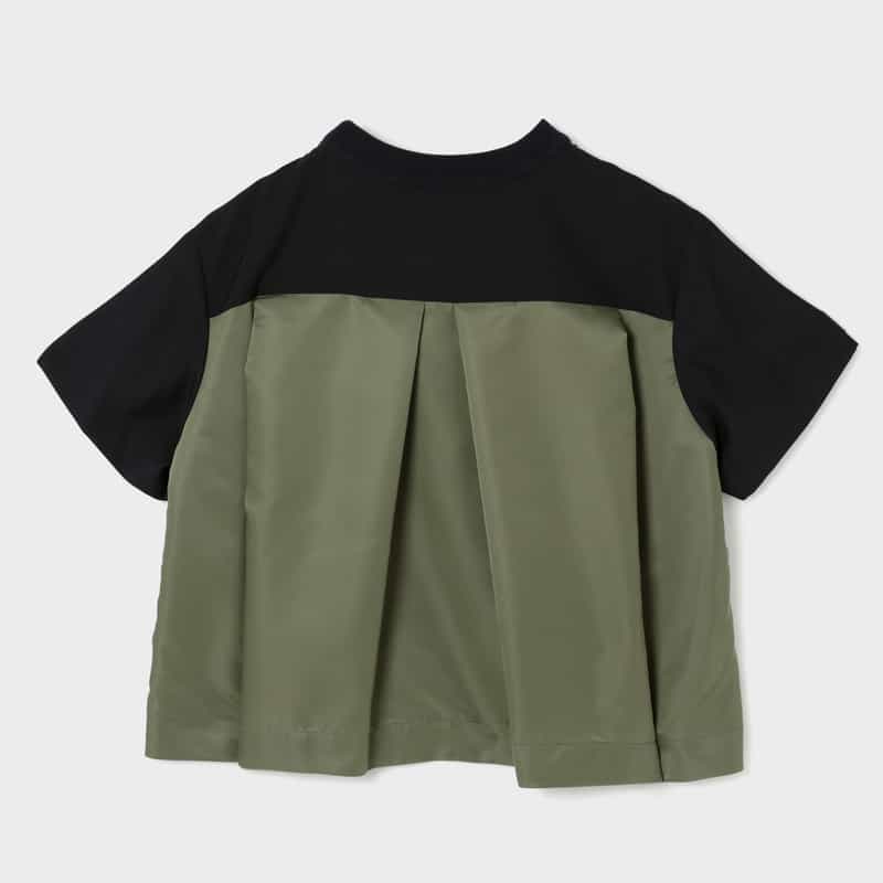 SACAI SACAI＜サカイ＞ コンビネーション スーチング素材Tシャツ KHAKI