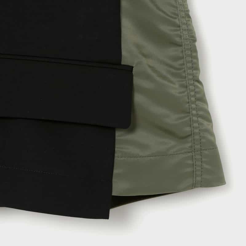 SACAI SACAI＜サカイ＞ コンビネーション スーチング素材Tシャツ KHAKI