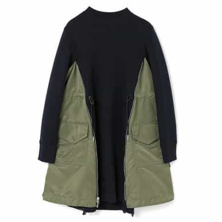 SACAI＜サカイ＞ コンビネーション スウェットドレス