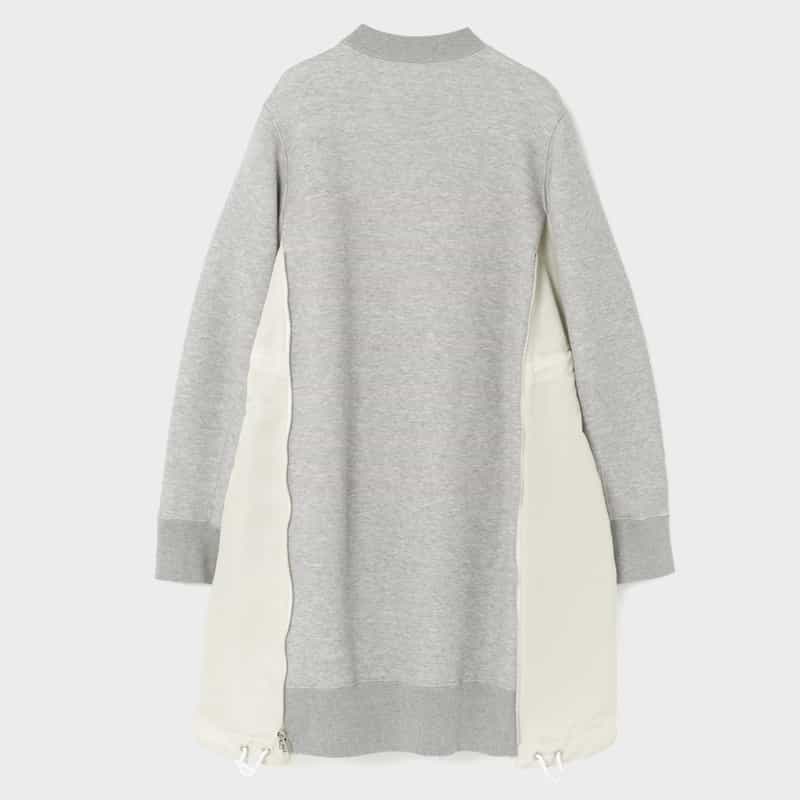 SACAI SACAI＜サカイ＞ コンビネーション スウェットドレス LIGHT GRAY