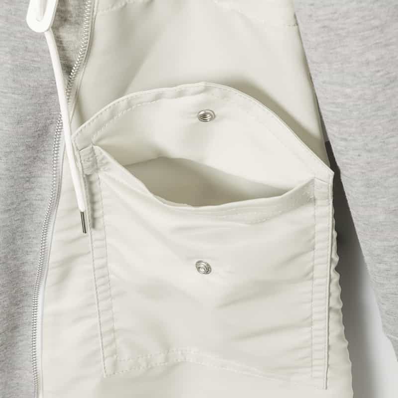 SACAI SACAI＜サカイ＞ コンビネーション スウェットドレス LIGHT GRAY