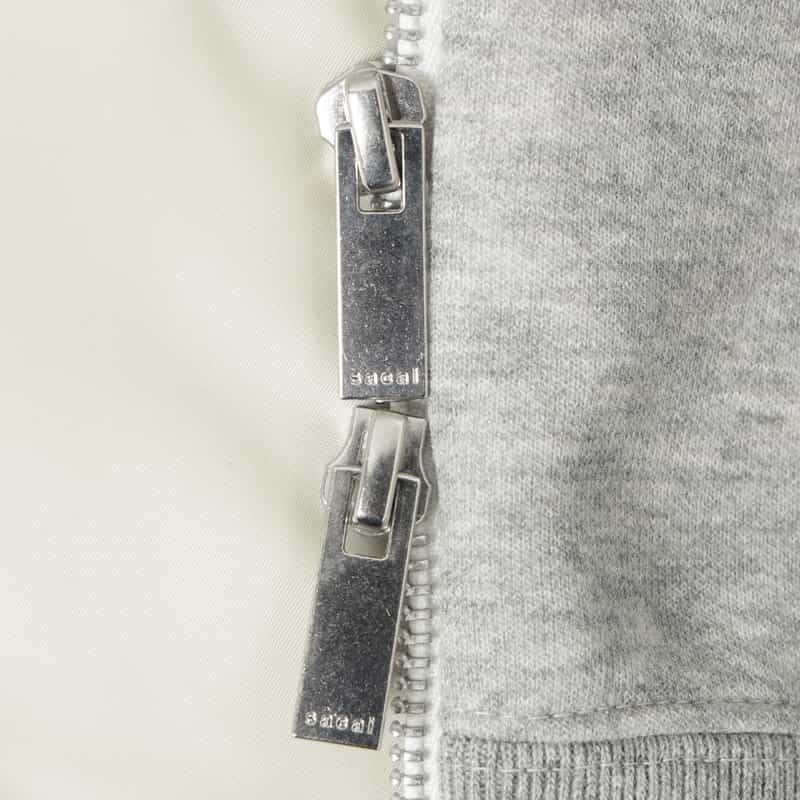 SACAI SACAI＜サカイ＞ コンビネーション スウェットドレス LIGHT GRAY