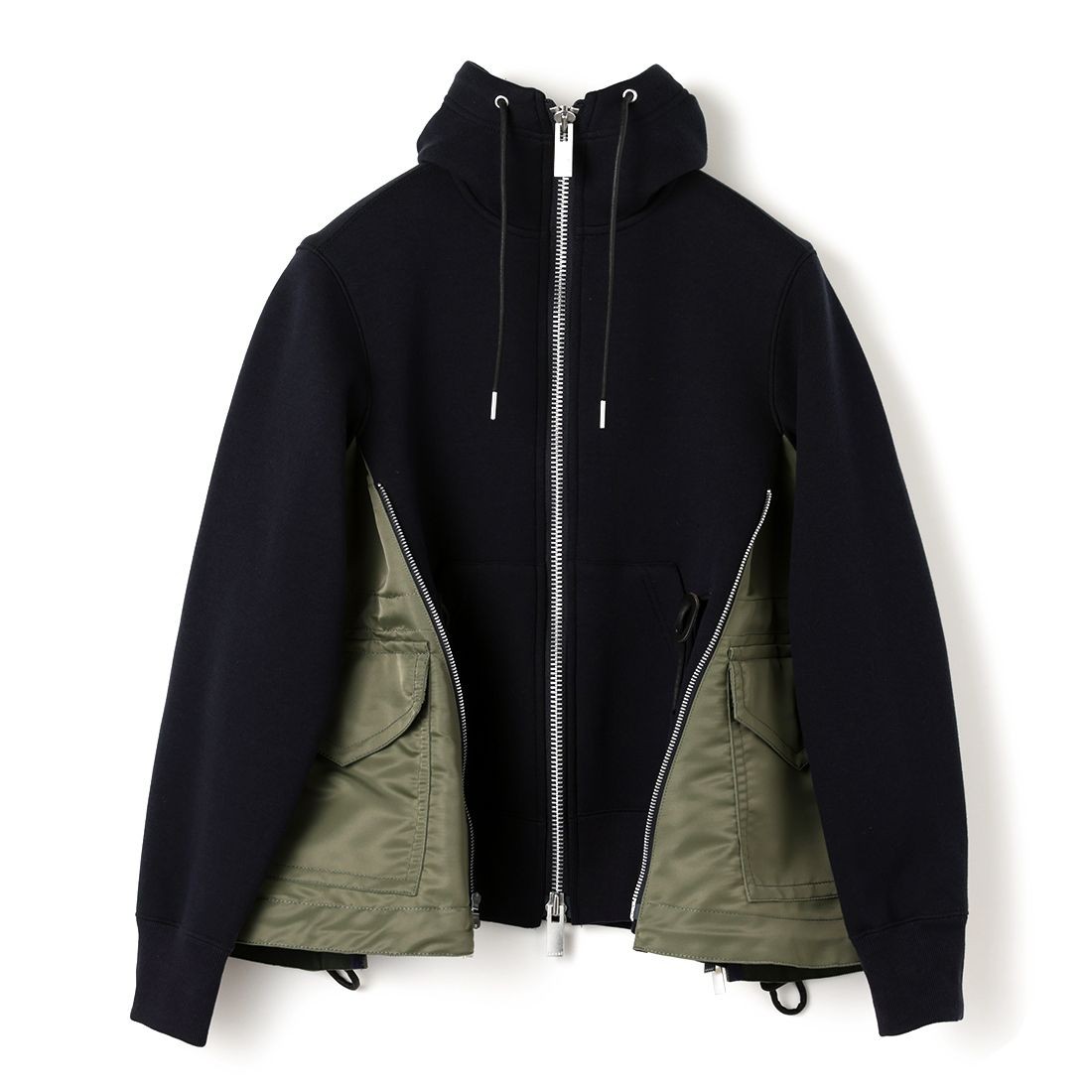 SACAI＜サカイ＞ ドローコード付きジップアップパーカー