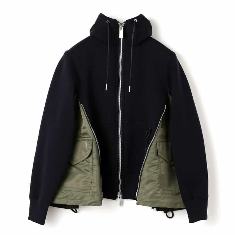 SACAI＜サカイ＞ ドローコード付きジップアップパーカー