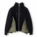 SACAI＜サカイ＞ ドローコード付きジップアップパーカー