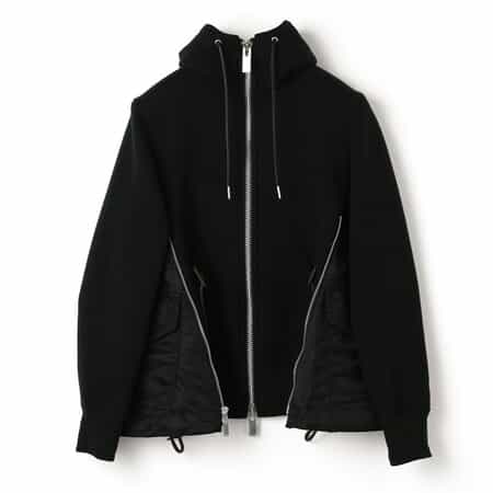 SACAI＜サカイ＞ ドローコード付きジップアップパーカー
