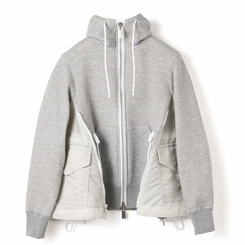 SACAI＜サカイ＞ ドローコード付きジップアップパーカー