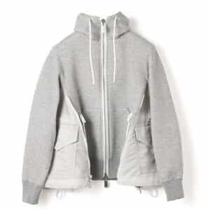 SACAI＜サカイ＞ ドローコード付きジップアップパーカー