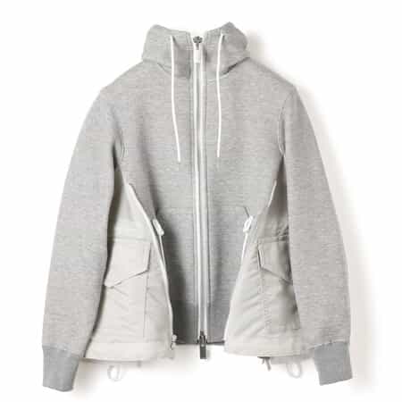 SACAI＜サカイ＞ ドローコード付きジップアップパーカー