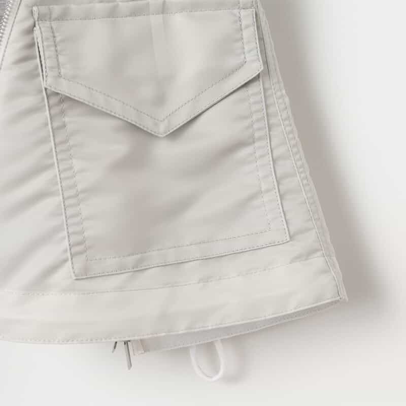 SACAI SACAI＜サカイ＞ ドローコード付きジップアップパーカー LIGHT GRAY