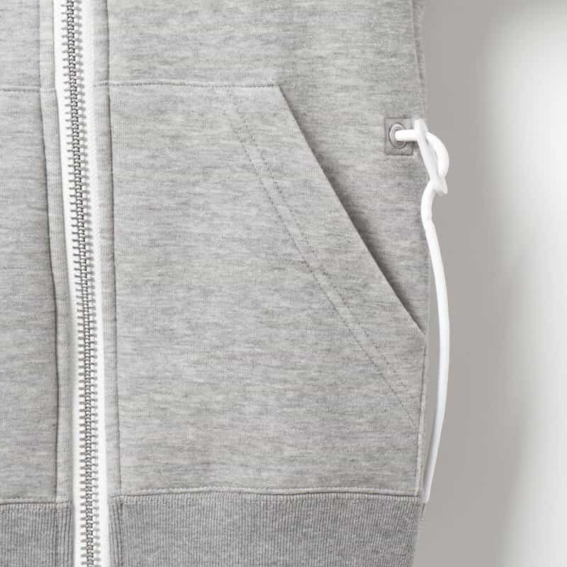 SACAI SACAI＜サカイ＞ ドローコード付きジップアップパーカー LIGHT GRAY