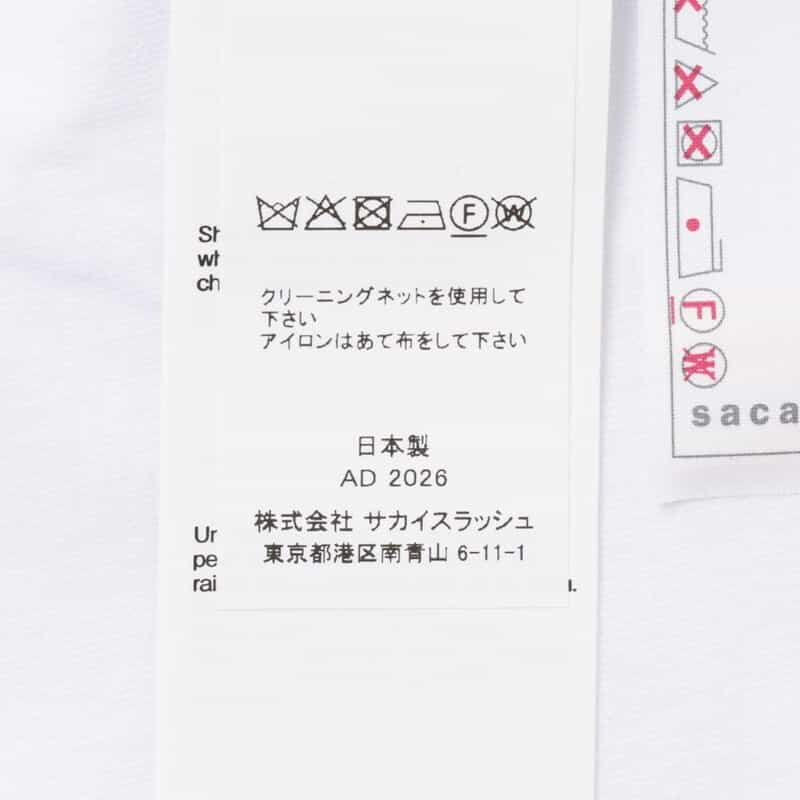 SACAI SACAI＜サカイ＞ コンビネーションドローコード付きTシャツ WHITE
